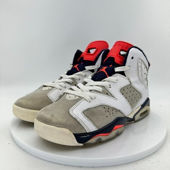 Nike Air Jordan VI 6 Retro Youth Size 6Y 384665-104 Tinker White Infrared Shoes - Picture 1 of 14